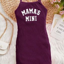 Billion Girls Shoulder Straps Typography Print Bodycon Dress-image-40