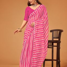 PMD Fashion Leheriya Printed Gotta Patti Pure Georgette Ready to Wear Leheriya Saree-43