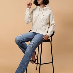 Fashion Gaiia Women Embroidered Acrylic Cardigan-image-48