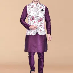 PRINTINDIA Men Regular Pure Silk Kurta with Trousers-picture-50