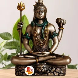 DARIDRA BHANJAN Brown Shiva Idol Showpiece-image-88