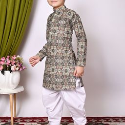 BAESD Boys Embroidered Regular Sequinned Kurta with Patiala image 3