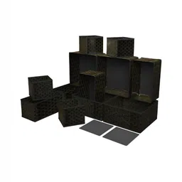 Myntra Elegant Homes Black 12 Pieces Drawer Organisers-43