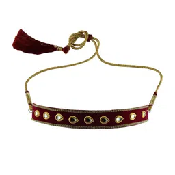 Vidhya Kangan Red Brass Necklace-image-5