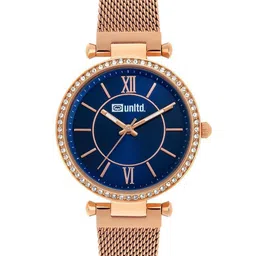 unltd. Women Brass Dial & Stainless Steel Bracelet Style Straps Analogue Watch UNL090004-58