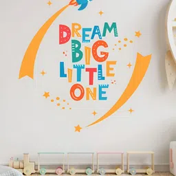 Asian royal OrangeColored & Blue Printed Waterproof Wall Sticker-image-47