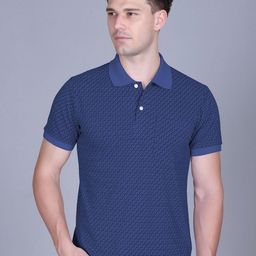 MOUNTAIN COLOURS Geometric Printed Polo Collar Pockets T-shirt-image-78
