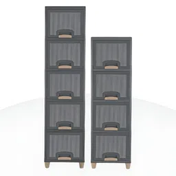 RUBOXA Grey Set of 6 Regular Drawer Organiser Organisers image 2