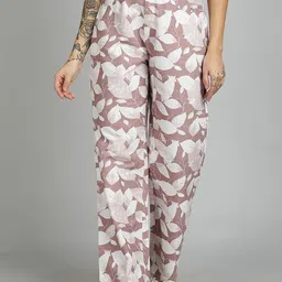 Stylecast X Kotty Women Floral Printed Slim Fit High-Rise Trousers-image-55