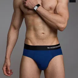 MODERN CREW Men Pack of 2 Mid-Rise Anti Microbial Basic Briefs MC3-B-002-CL-JB-JB-NP-Multi-93