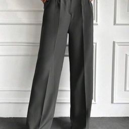 Next One Women Smart High-Rise Easy Wash Pleated Trousers-picture-44