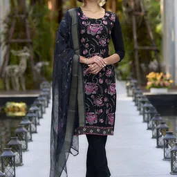 BE IN TEXO FAB Women Floral Printed Kurta with Trousers & Dupatta-image-68