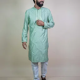 KUNDALI KAKSHAY Men Woven Design Festive Straight Kurta-image-93