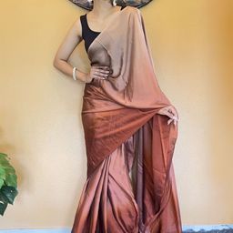 HERE&NOW Poly Georgette Ready to Wear Saree-image-84
