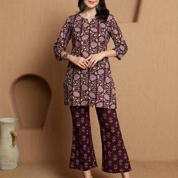BANDIA Floral Printed Pure Cotton Top With Trouser Co-Ords-picture-35