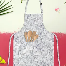ArtzFolio Kids Grey & White Printed Cotton Aprons-22