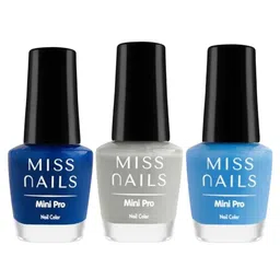 MISS NAILS Set Of 3 Mini Pro Toxin Free Nail Color - 10 ml Each - Shade 74-53