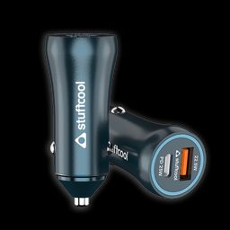 stuffcool Ultimus 47W Type A & Type C 2-Port Fast Car Charger (Adapter Only, Multi-Layer Safety System, Blue)-12