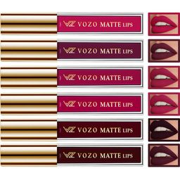 VOZO Set Of 6 Velvety Smooth Matte Liquid Lipstick-4ml Each-102-103-105-106-201-204-25