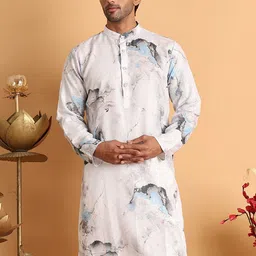 Jompers Men Embroidered Sequinned Kurta-image-10