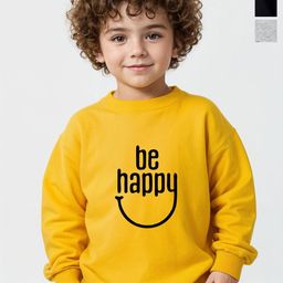 x2o Unisex Kids Pack Of 3 Typography Printed Round Neck Cotton Pullover Sweatshirts-image-70