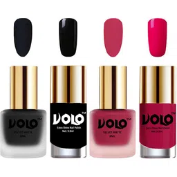 VOLO Set Of 4 Velvet Matte & Extra Shine Nail Polish - 8 ml Each - 05 - 43 - 3 - 53 image 1