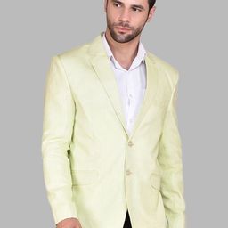 PRINTINDIA Notched Lapel Single Breasted Blazer-image-79