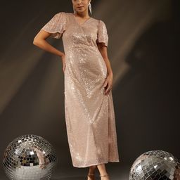 The Roadster Lifestyle Co Embellished Maxi Dress-image-75