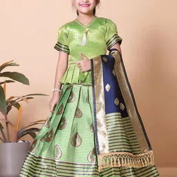 BAESD Girls Woven Design Ready to Wear Lehenga & Blouse With Dupatta-image-49