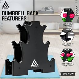 ADRENEX Set Of 6 Fixed Weight Dumbbells - 12 Kg image 2
