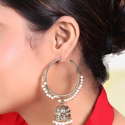 zarmar fashion Gold-Plated Jhumka Earrings-image-11
