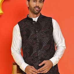 Jompers Embroidered Mandarin Collar Nehrujacket-picture-21