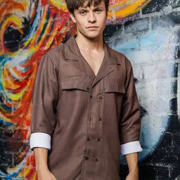 House of Koala Unisex Original Cuban Collar Textured Oversized Casual Shirt-image-11