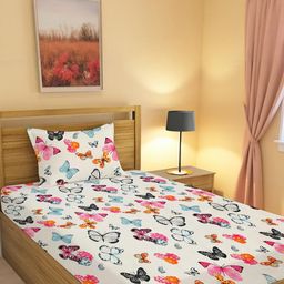 IVAZA White Cotton Nylon 260 TC Bedsheets-image-67