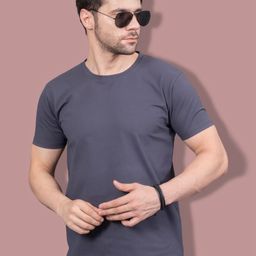 Jinfo Round Neck Regular Fit Cotton T-shirt-image-81