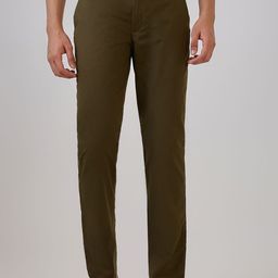 Raymond Men Slim Fit Flat Front Casual Chinos-picture-14