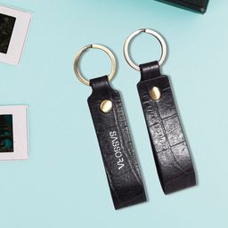 Sassora Pack Of 2 Textured Leather Key Chains-picture-26