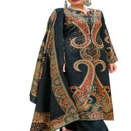 DRAVINAM Trends Paisley Printed Pashmina Unstitched Dress Material-image-35