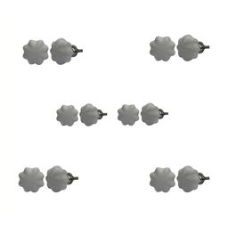 Indianshelf 6-Pc White Ceramic Pomegranate Knobs-image-55