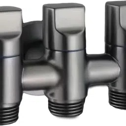 Stainless Steel 3 in 1 Faucet Tap, 3-Way Angle Valve Faucet Mount-2