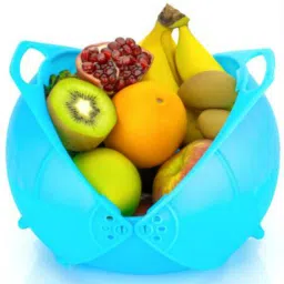Fruit Basket and Vegetable,Noodles,Pasta,Washing Bowl & Strainer Pack of 1 Plastic Fruit & Vegetable Basket-image-35