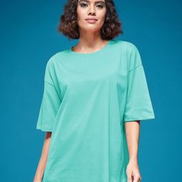 SMARTEES Women Drop-Shoulder Sleeves Raw Edge T-shirt-image-91