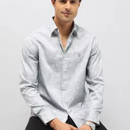U.S. Polo Assn. Men Floral Printed Spread Collar Cotton Casual Shirt-picture-49