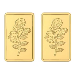 JoyalukkasPack Of 2 24 KT 999 Purity Floral Gold Bar Combo 2 g + 2 g-image-60