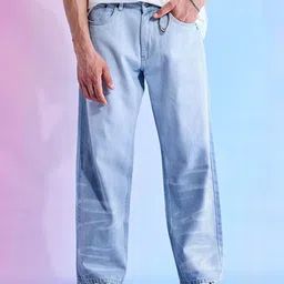 Snitch Utopia Men Mid-Rise Light Fade Baggy Jeans-picture-32