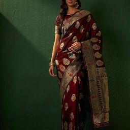 SHADOW & SAINING Woven Design Zari Banarasi Saree-40