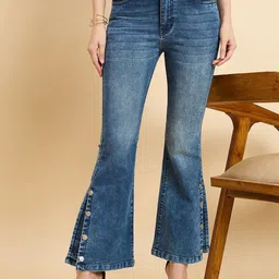 Mast & Harbour Women Slim Fit Mid-Rise Light Fade Jeans-picture-30