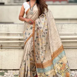 all about you Floral Tussar Saree-image-18