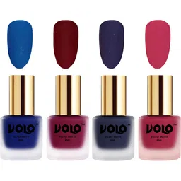 VOLO Set Of 4 Velvet Matte Nail Polish - 8 ml Each Shade-19 - 25 - 31 - 43-39