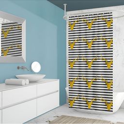 ArtzFolio Black & White Printed Waterproof Shower Curtain-image-88
